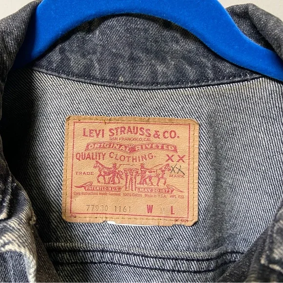 Levi's Vintage Charcoal Denim Jacket 80s